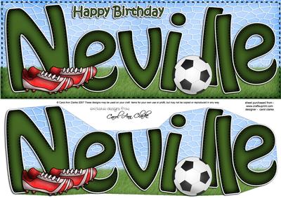 Large Dl Birthday Neville Quick Card N 3D Decoupage