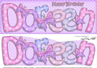 Large Dl Birthday Doreen Quick Card N 3D Decoupage