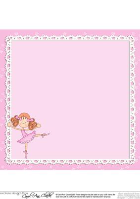 8 x 8 Girlz Betzi Ballerina Matching Square Insert Panel