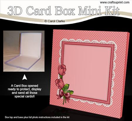 Roses 5.5 x 5.5 Square Card Box Mini Kit