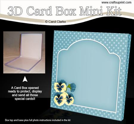 Pansies 5 x 5 Square Card Box Mini Kit