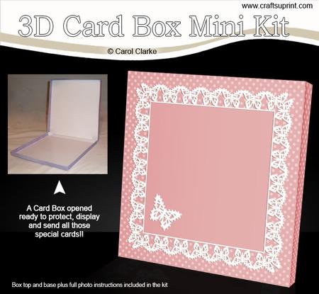 Butterflies & Lace 4 x 4 Square Card Box Mini Kit