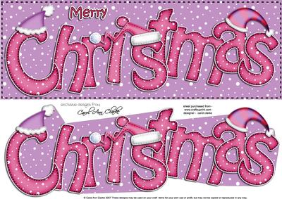 Large Dl Merry Christmas Quick Card 3D Decoupage