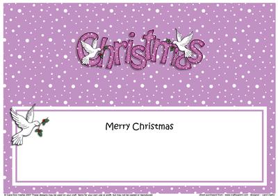 Xmas Merry Christmas Matching Large Dl Insert