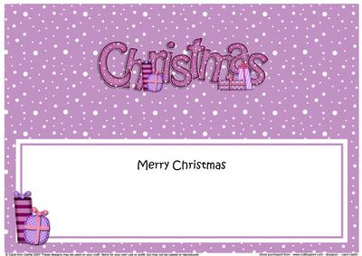 Xmas Merry Christmas Matching Large Dl Insert