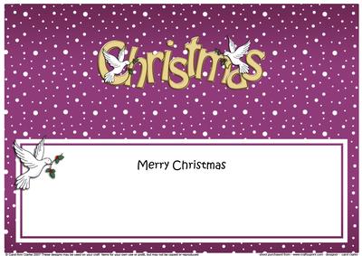 Xmas Merry Christmas Matching Large Dl Insert