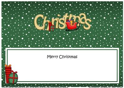 Xmas Merry Christmas Matching Large Dl Insert