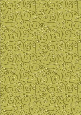Luscious Berries 'gold/sage Metallic Swirls' Backing Paper