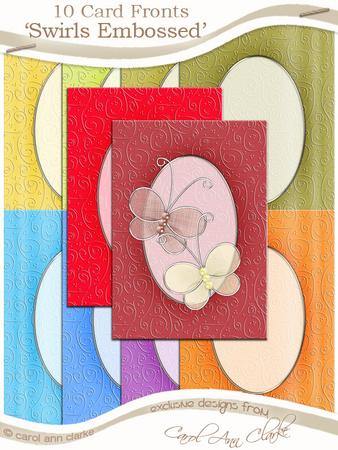 'swirls Embossed' Luscious Berries Card Fronts Kit