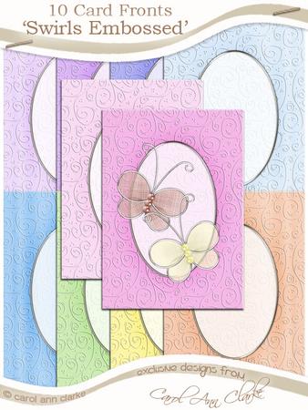 'swirls Embossed' Sorbet Baby Card Fronts Kit