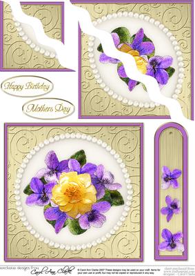Flowers & Pearls Quick Card with Corner Wavy Side Stacker