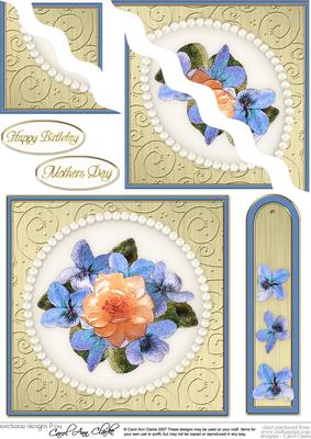 Flowers & Pearls Quick Card with Corner Wavy Side Stacker