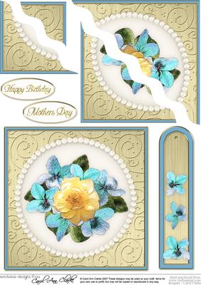 Flowers & Pearls Quick Card with Corner Wavy Side Stacker