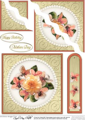 Flowers & Pearls Quick Card with Corner Wavy Side Stacker