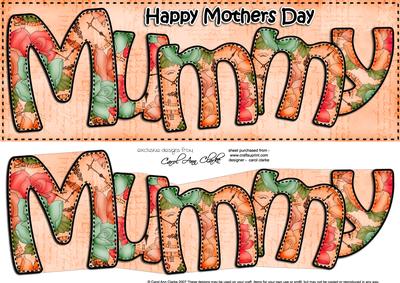 Large Dl Mothers Day Mummy Card & 3D Decoupage