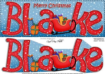 Xmas Large Dl Blake Quick Card N 3D Decoupage