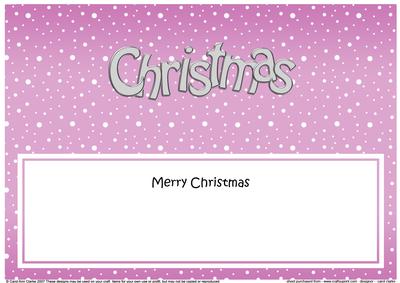 Xmas Merry Christmas Matching Large Dl Insert