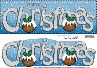 Large Dl Merry Christmas Quick Card 3D Decoupage