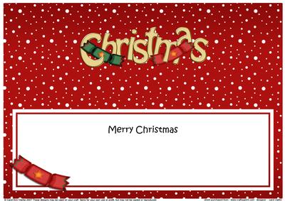 Xmas Merry Christmas Matching Large Dl Insert
