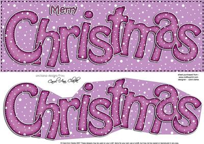 Large Dl Merry Christmas Quick Card 3D Decoupage