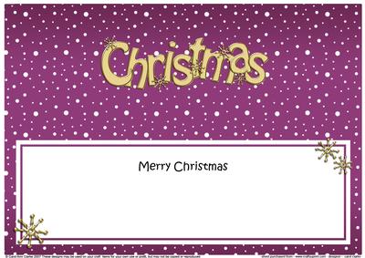 Xmas Merry Christmas Matching Large Dl Insert