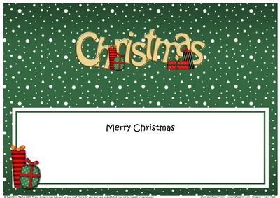 Xmas Merry Christmas Matching Large Dl Insert