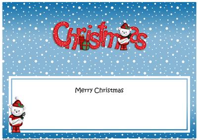 Xmas Merry Christmas Matching Large Dl Insert