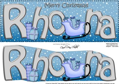 Xmas Large Dl Rhona Quick Card N 3D Decoupage