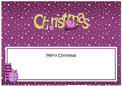 Xmas Merry Christmas Matching Large Dl Insert