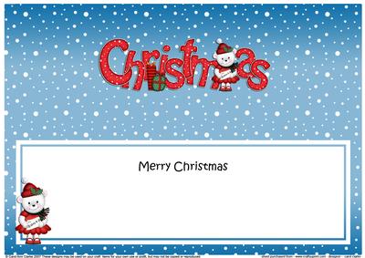 Xmas Merry Christmas Matching Large Dl Insert