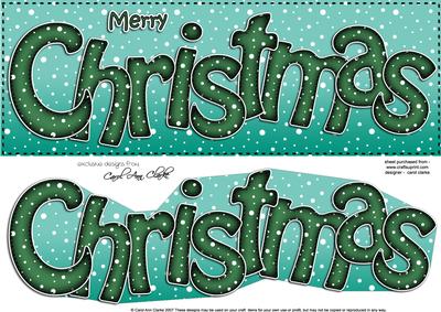 Large Dl Merry Christmas Quick Card 3D Decoupage