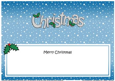 Xmas Merry Christmas Matching Large Dl Insert