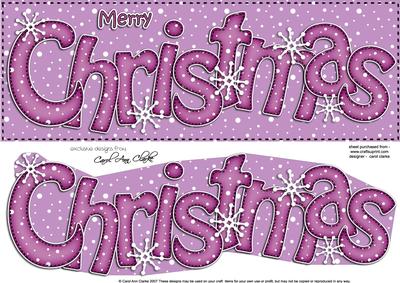 Large Dl Merry Christmas Quick Card 3D Decoupage