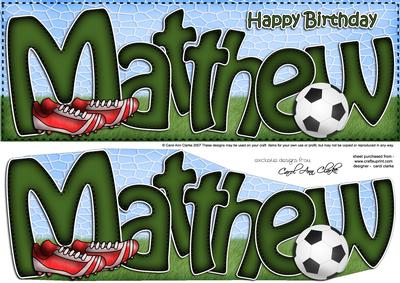 Birthday Matthew Large Dl Card N 3D Decoupage