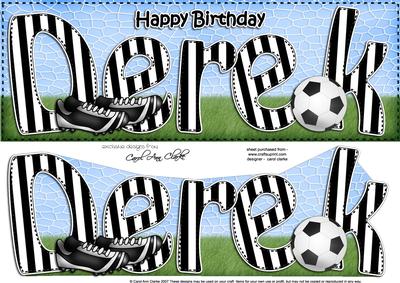 Birthday Derek Large Dl Card N 3D Decoupage