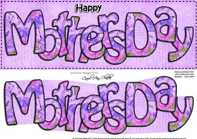 Large Dl Mothers Day Quick Card N 3D Decoupage