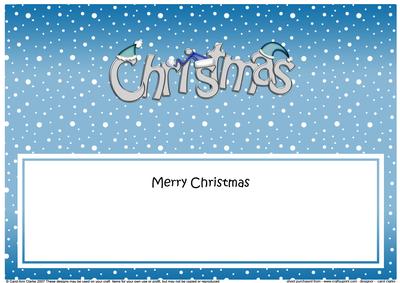 Xmas Merry Christmas Matching Large Dl Insert