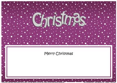 Xmas Merry Christmas Matching Large Dl Insert