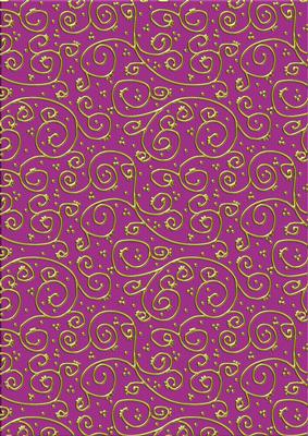Sorbet 'gold/raspberry Metallic Swirls' Backing Paper