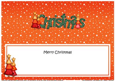 Xmas Merry Christmas Matching Large Dl Insert