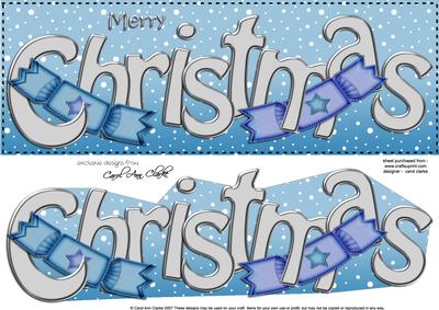 Large Dl Merry Christmas Quick Card 3D Decoupage