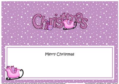 Xmas Merry Christmas Matching Large Dl Insert