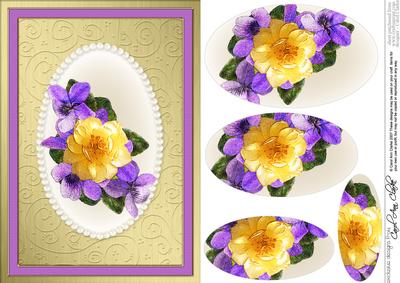 Flowers & Pearls Quick Card with Pyramage