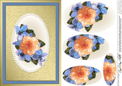 Flowers & Pearls Quick Card with Pyramage