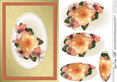 Flowers & Pearls Quick Card with Pyramage