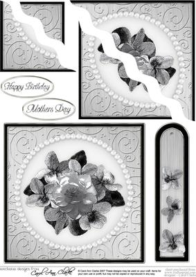 Flowers & Pearls Quick Card with Corner Wavy Side Stacker
