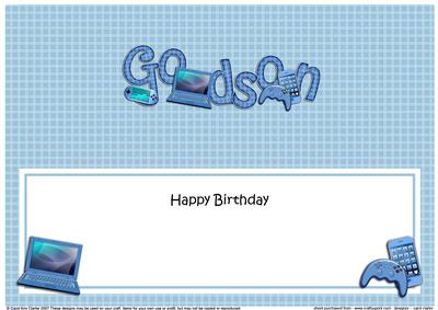 Birthday Godson Large Dl Matching Insert