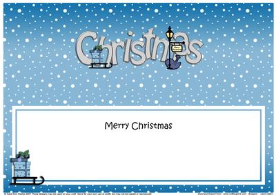 Xmas Merry Christmas Matching Large Dl Insert