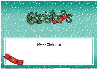 Xmas Merry Christmas Matching Large Dl Insert