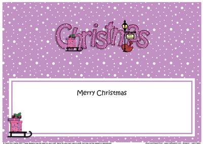 Xmas Merry Christmas Matching Large Dl Insert